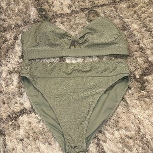 Green cheetah Bikini Set